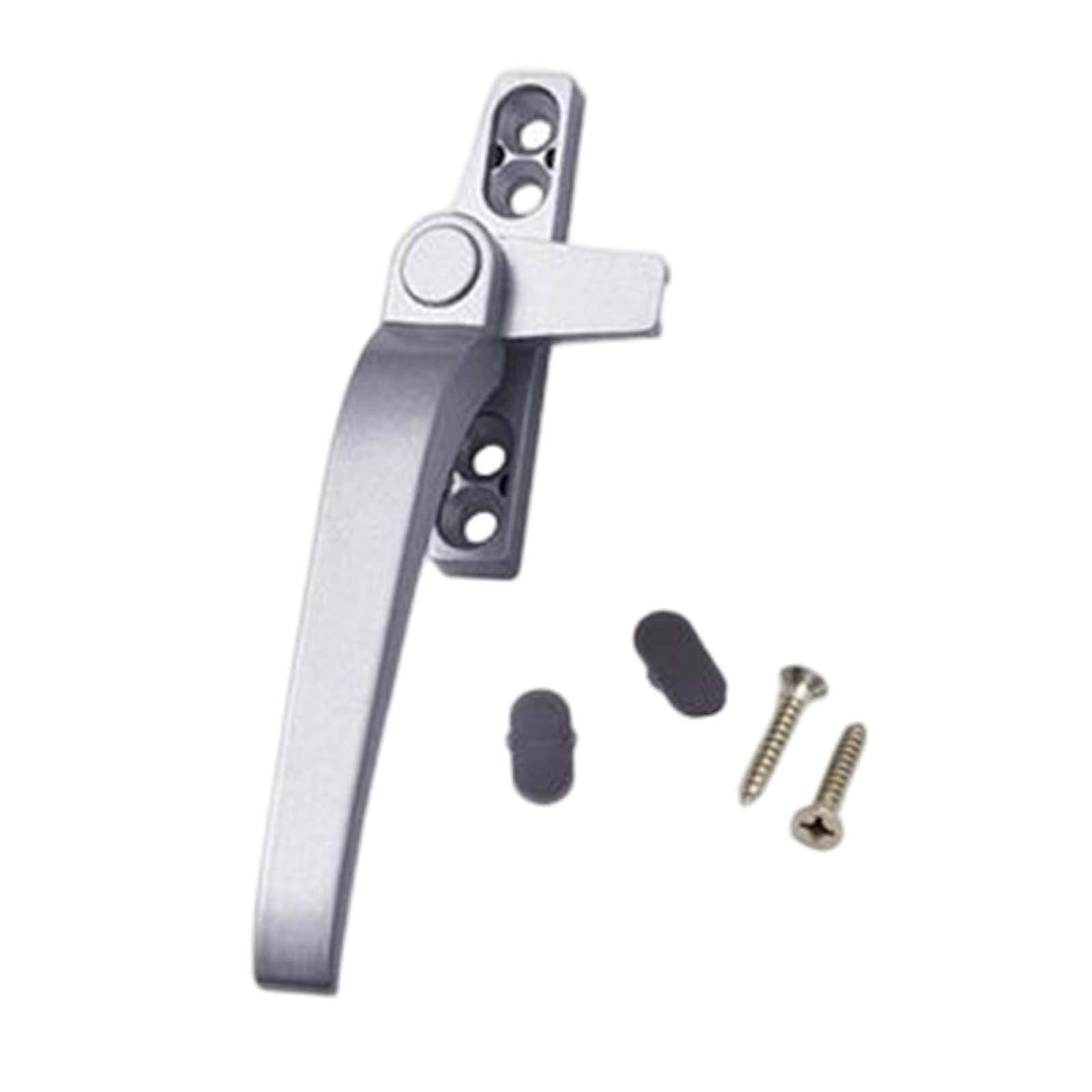 LOVIVER Window Handles, Right/Left Hand Aluminum Door Handle Window Hardware, Casement Locking Handle for Double Glazing Door, Left
