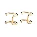 SummShine Surgical Steel Non-Pierced Clip On Earrings Fake Ear Nose Cartilage Cuff Ring (Gold (1.0 * 7mm))