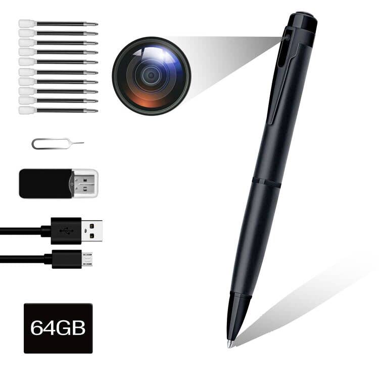 Hidden Cameras 64GB 1080P Portable Spy Cameras Nanny Security Cam with Motion Detection (NO WiFi)