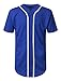 Mersenne Men's Baseball Jersey Button Down Short Sleeve Shirts