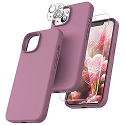 TOCOL 5 in 1 for iPhone 14 Case, with 2 Pack Screen
