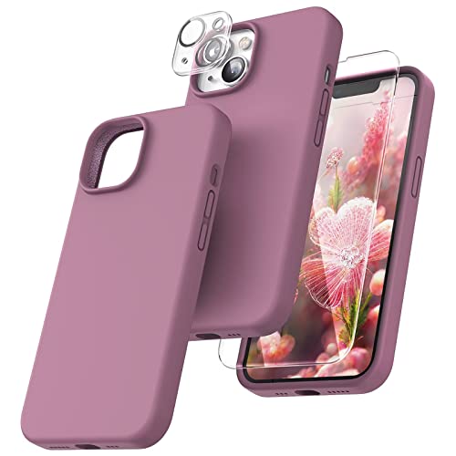 TOCOL 5 in 1 for iPhone 14 Case, with 2 Pack Screen