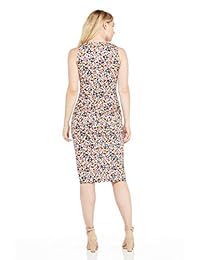 maggy london Petite pétalos vaina de algodón de rayas para mujer