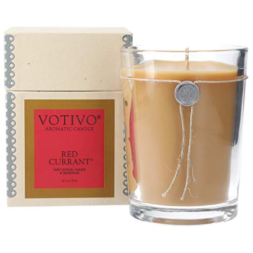 Votivo Red Currant 16.2 Oz Large Candle 110 Hour Lifetime Burn Time