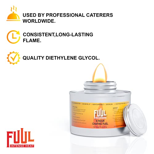 FUUL Chafing Fuel Dish Burner Cans 12 Pack Chafing Dish Fuel Cans