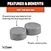 CURT 23198 1.98-Inch Trailer Wheel Bearing Protector Dust Covers, 2-Pack