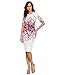 Floerns Women's Floral Print Knee Length Office Bodycon Pencil Dress