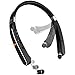 Bluetooth Headset, Bluetooth Headphones-LBell 30 Hrs Playtime Wireless Neckband Design W/Foldable Retractable Headset for Cellphones Samsung Galaxy S9 Note 8 (Black)