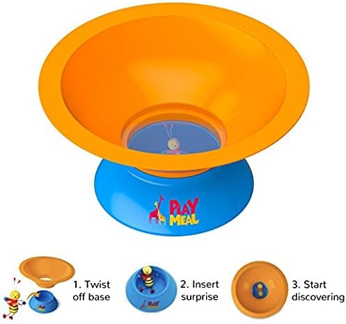 PlayMeal Kid's Adventure Food Bowl, Stops Mealtime Fuss and Motivates Healthy Eating Habits for Kids, Includes 3 Surprise Toys