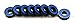 Abec-7 Skateboard Bearings w/ Heavy Duty Metal Spacer and Super Titanium Skateboard Bearings (black/ blue)