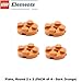 Parts - Plates, Round Lego 2 x 2 (PACK of 4 - Dark Orange)