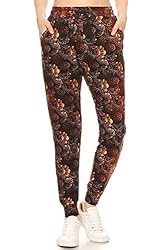 Leggings Depot JGA-R586-L Sangria Bliss Print