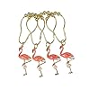 ZILucky Set of 12 Flamingo Shower Curtain Hooks Decorative Home Bathroom Stainless Steel Rustproof Shower Curtain Rings… 414openxdkL