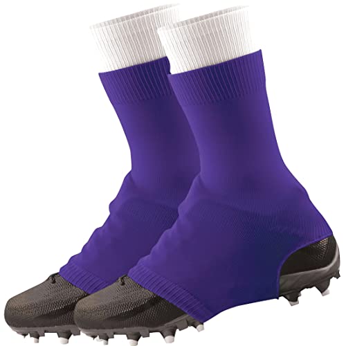 TCK Football Spat Cleat Covers (Purple, X-Large)