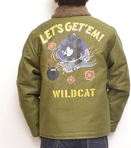 Amazon トイズマッコイ Toys Mccoy Tmj1912 N 1 デッキジャケット フィリックス ザ キャット Let S Get Em ミリタリージャケット アウター サイズ44xxl コート ジャケット 通販