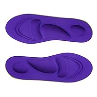 Jiecikou 4D Massage Orthotic Insoles - Breathable Sponge Shoe Inserts for Foot Pain Relief Premium Insert Absorbs Shock Relieves Plantar Fasciitis Purple