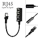 RJ45 Ethernet Splitter Cable, RJ45 1 Male to 3 Female Socket Port LAN Ethernet Network Splitter Y Adapter Cable Suitable Super Cat5, Cat5e, Cat6, Cat7