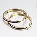 Circle Polished Shiny 18K Gold Plated Black Hoop Earrings