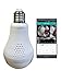 1080P Wifi Bulb Camera,Smart Fisheye LED Light 360° Panoramic for Remote Home Security System, Indoor Office Baby Room,Motion Detection Alarm