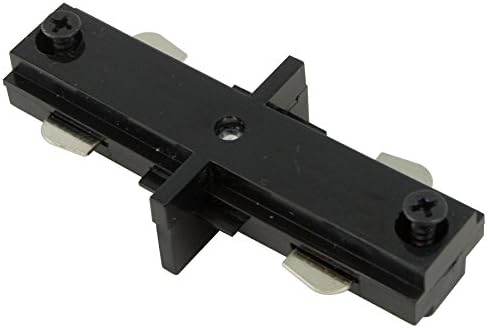 Direct-Lighting H System Single Circuit Track Straight Connector I Shaped Joiner 120V 20AMP HT-850095 (Black)