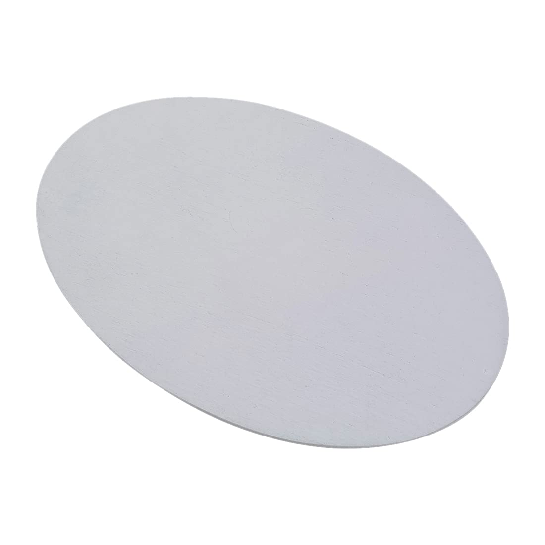 NKlaus plate oval aluminium white 20,5x14cm coaster saucer candle holder tray brushed - Design 10393