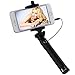 Balichun Wired Selfie Stick with Rotatable Extendable Clamp for Smartphones - Black