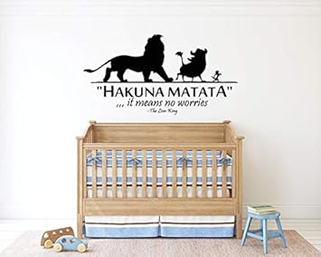 Amazon Com Hakuna Matata The Lion King Wall Decal Simba Timon