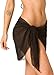Coqueta Mesh Cover up Swimwear Beach Sarong Pareo Canga Swimsuit Wrap Black-O/S