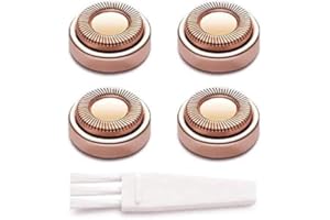 HIPPIE HYPE Replacement Heads for Finishing Touch Flawless Facial Hair Remover Shaver for Women, 18K Rose Gold Plated - Pack of 4