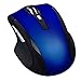 Tsmine Rechargeable Bluetooth Wireless Silent Mouse for PC,Mac and Android OS Tablet(NOT for iPhone or iPad),3 Adjustable DPI,6 Buttons - Blue