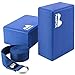REEHUT Yoga Block (2 PC) and Metal D Ring Yoga Strap(1 PC) Combo Set, 9″ x 6″ x 4″High Density EVA Foam Block to Support and Deepen Poses, 8FT Yoga Belt for Stretching, General Fitness Bluethumb 1