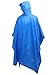 Hiking Rain Poncho 3-in-1 Comvenient Packable and Waterproof Rain Jacket For Camping Blue