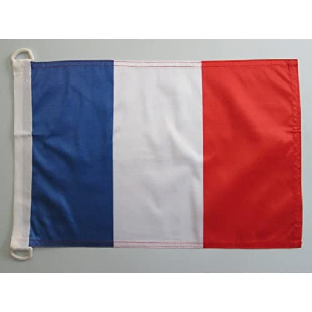 AZ FLAG - France Flag - 2x3 Ft - Nautical Use - French Banner Knitted Polyester with Two Plastic Rings - Fade Resistant - Vivid Colors - 2' x 3' Feet - 90x60 Cm