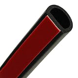 CUSTONEPARTS 4M 13FT Big D Shape Self Adhesive Automotive Rubber Seal Strip Weatherstrip for Car Window Door Engine Cover