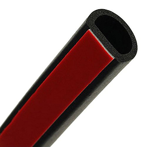 CUSTONEPARTS 4M 13FT Big D Shape Self Adhesive Automotive Rubber Seal Strip Weatherstrip for Car Window Door Engine Cover
