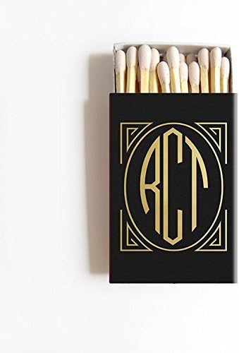 Art Deco Matchboxes - Personalized Matches Foil Letterpress - Daisy Collection