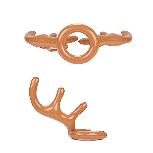 Yexpress Pack of 2 Inflatable Reindeer Antler Ring Toss Game for Christmas Party, Christmas Gift