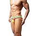 Men's Underwear,Neartime Stretch Briefs Bulge Pouch Shorts Under Pants (L, Red)