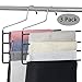 Pants Hanger Multi-Layer Jeans Trouser Hanger Closet Stainless Steel Rack Space Saver for Tie Scarf Shock Jeans Towel Clothes（3 Pack ）