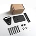 CCJH Sliding Barn Door Lock Gate Lock Pocket Wooden Door Latches Black 1 Pack