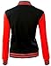 Xpril Women's Stylish Color Contrast Long Sleeves Varsity Jacket