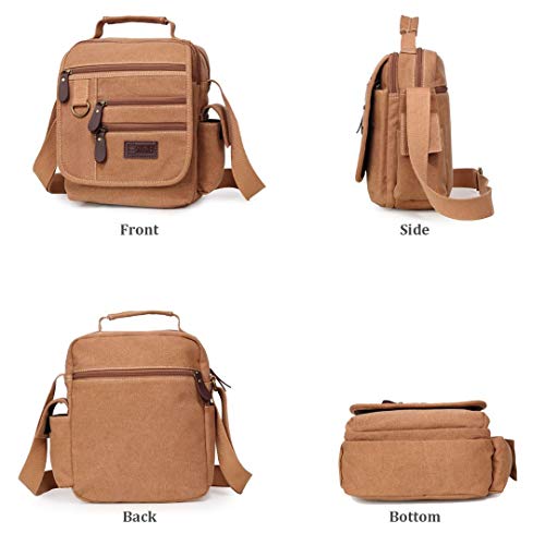 Sunsomen Mens bag Canvas Shoulder Bag Small Messenger Crossbody Bag
