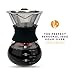 Pour Over Manual Hand Drip Coffee Maker - Glass Carafe Coffeemaker Pot with Stainless Steel Permanent Filter