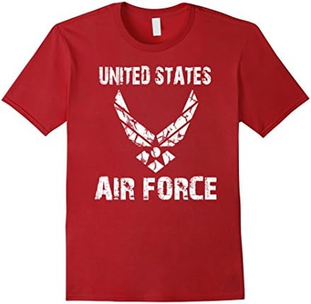 Mens United States Air Force Original T Shirt Large Cranberry