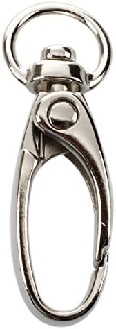 SODIAL(R) 10 Pcs D Swivel Trigger Clips Hooks Metal Key Ring Lobster Clasps