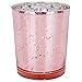 Just Artifacts Mercury Glass Votive Candle Holders 2.75-Inch Speckled Blush (Set of 12) - Mercury Glass Votive Candle Holders for Weddings and Home Décor