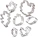 Fall Thanksgiving Cookie Cutters Set 7-Pc. Made in the USA by Ann Clark, Maple Leaf, Turkey, Pumpkin, Football, Acorn, and more