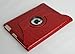 inShang upgrade crocodile pattern PU leather d360 degree rotating case for iPad4, ipad 3, ipad2, Multi-Function PU Leather Stand Case / Cover, With super Auto Sleep Wake Function (For ipad2/3/4- red)