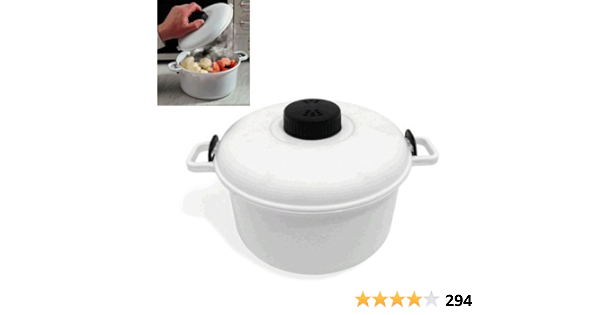 Olla para microondas con capacidad de 2,85 litros y vaso ...