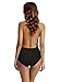 zeraca Women's Sexy Deep Plunge Backless High Waisted One Piece Swimsuits (S6, Black)